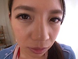 Sexy Asian milf Mako Oda gives a sensual blowjob