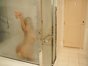 Haruna Hana, enjoys a sensual shower scene