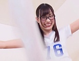 Japanese teen in stockings Mitani Akari gets cum on glasses picture 102