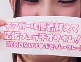 Japanese teen in stockings Mitani Akari gets cum on glasses picture 87