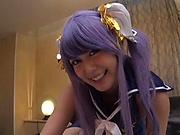 Japanese cosplay in POV with cock sucking Konno Hikaru
