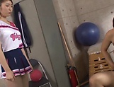 Hot Asian schoolgirl Ema Yuna enjoys stroking cock