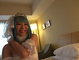 Amane Meguri fantasy group sex in a hotel room