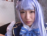 Astonishing Japanese girl in a cosplay sex action in POV picture 104
