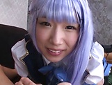 Astonishing Japanese girl in a cosplay sex action in POV picture 143