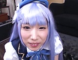 Astonishing Japanese girl in a cosplay sex action in POV picture 17