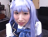 Astonishing Japanese girl in a cosplay sex action in POV picture 20
