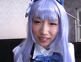 Astonishing Japanese girl in a cosplay sex action in POV picture 22