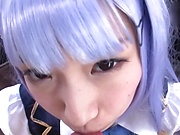 Pretty Asian teen goes for hardcore cosplay sex in a pov scene