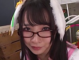 Super hot Tokyo teen in glasses gets full pleasure of cosplay sex picture 11