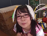 Super hot Tokyo teen in glasses gets full pleasure of cosplay sex picture 12