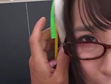 Super hot Tokyo teen in glasses gets full pleasure of cosplay sex picture 15