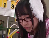 Super hot Tokyo teen in glasses gets full pleasure of cosplay sex