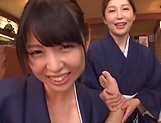 Japanese kimono gangbang with hot women  picture 20