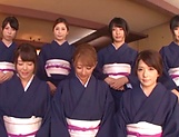 Japanese kimono gangbang with hot women  picture 4