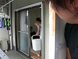 Amateur Japanese girl filmed when sucking cock  picture 12