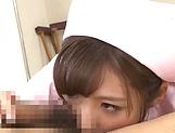 Hot Japanese nurse Mashiro Kanna spreads gets a huge cock picture 48