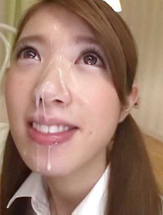 Spicy schoolgirl Komiya Nonoka facialed after sucking dick