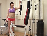Bubble-asses Japanese girl tempted by her instructor in the gym picture 56