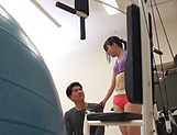 Bubble-asses Japanese girl tempted by her instructor in the gym picture 65