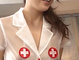 Beautiful Asian nurse Ria Kashii gets rammed hard