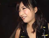 Cute Asian babe Ayaka Yamada in raunchy blowjob action