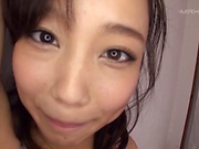 Pretty hot teen Hinata Saeka gets her cunt drilled doggy style