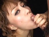 Curly haired Japanese hottie in kinky POV blowjob scene picture 45