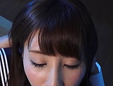Hot schoolgirl Ayami Shunka gets her hairy pussy creamed