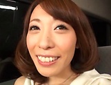 Japanese milf gets hard fucked on the back seat picture 65