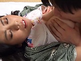 Alluring Japanese milf gets fucked rough by a younger dude picture 21