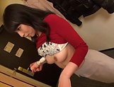 Japanese brunette got cum on body picture 36