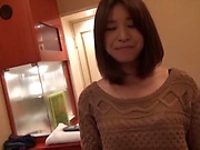 Busty Japanese amateur sucks hard before being fucked