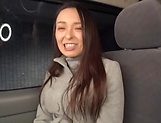 Perfect Japanese car sex with one amateur honey picture 19