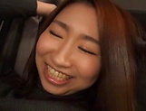 Kinky Japanese AV model gets her pussy toyed and gives head in a car picture 22