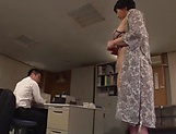 Chubby office lady in fancy stockings Yagi Michika gets screwed hard