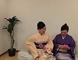 Asian lesbians Uekawa Haruko and Emura Masako enjoy toy insertions picture 11