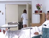 Glamorous Asian nurse moans as she is nailed