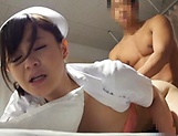 Super luscious Japanese nurse massages a cock and bounces on it hard picture 98
