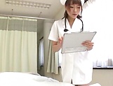 Alluring Japanese nurse bounces on cock like a crazy cowgirl