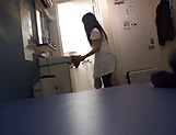Nude amateur nurse rubs patient's cock and sucks it  picture 18