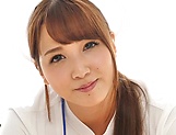 Sweet Japanese nurse deepthroats a pecker in pov and eats jizz picture 35