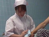Sweet Japanese nurse takes a bath with her patient and fucks hard picture 10