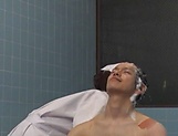Sweet Japanese nurse takes a bath with her patient and fucks hard picture 32