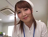 Japanese nurse gets a big load of cum down her throat 