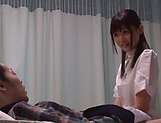Hot Tokyo nurse has nicely shaved pussy