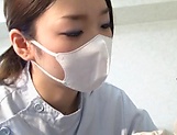 Shameless Japanese nurse deepthroats and ride her patient's dick
