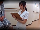 Beautiful Asian nurses in kinky hand job scene indoors picture 33