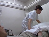 Japanese nurse blows cock till cumshot picture 18
