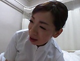 Japanese nurse blows cock till cumshot picture 59